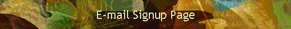 E-mail Signup Page