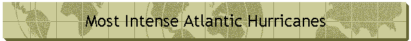 Most Intense Atlantic Hurricanes